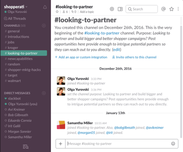 Shopperati Shopper Marketing Community on Slack