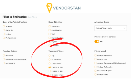 Vendorstan filters - find a perfect marketing tactic