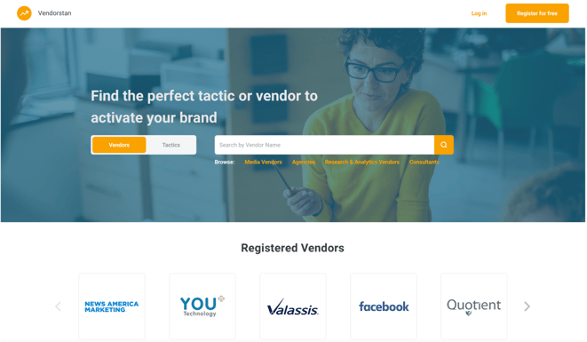 Vendorstan - findd a perfect vendor or tactic to activate your brand