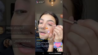Charlie D'Amelio sharing makeup tips